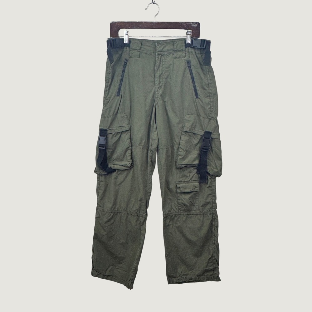 Garage Cargo Pants XS Olive Green Utility Gorpcore Streetwear Tactical Baggy